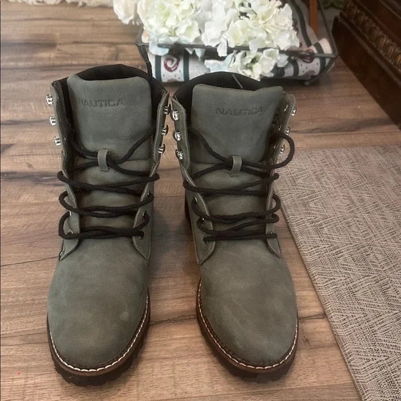 Nautica Olive Lace-Up Boots - Picture 6 of 8